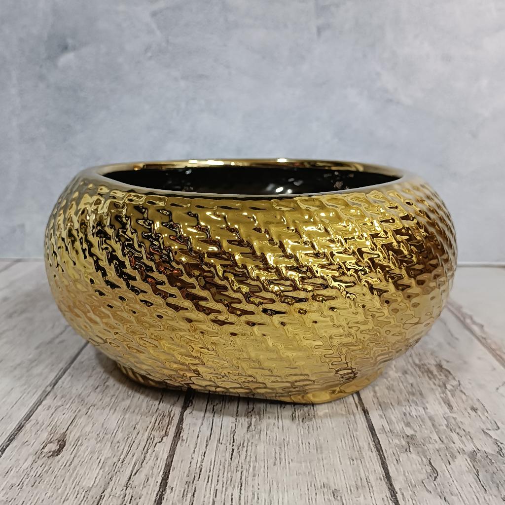 MATERA DORADA PORCELANA, 18*12CM  - MarkoRegalos