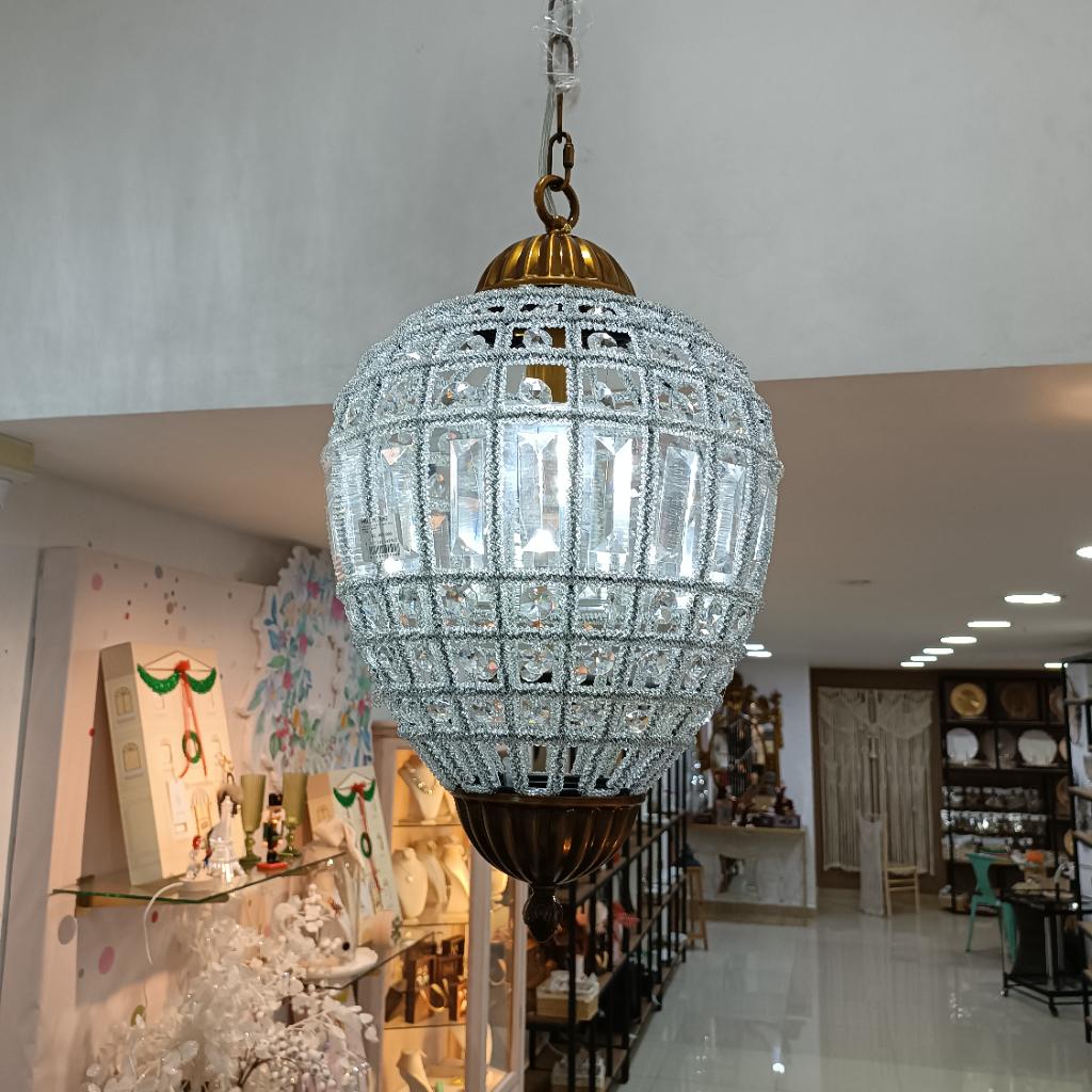 LAMPARA COLGANTE DE VIDRIO NERST 40X69CM VIDRIO - MarkoRegalos