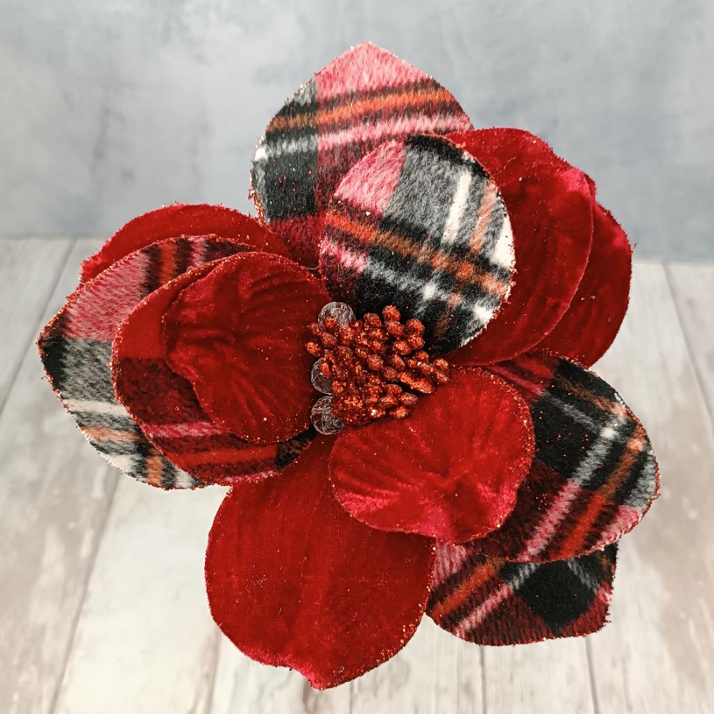 FLOR PONSETIA ESCOCES - MarkoRegalos