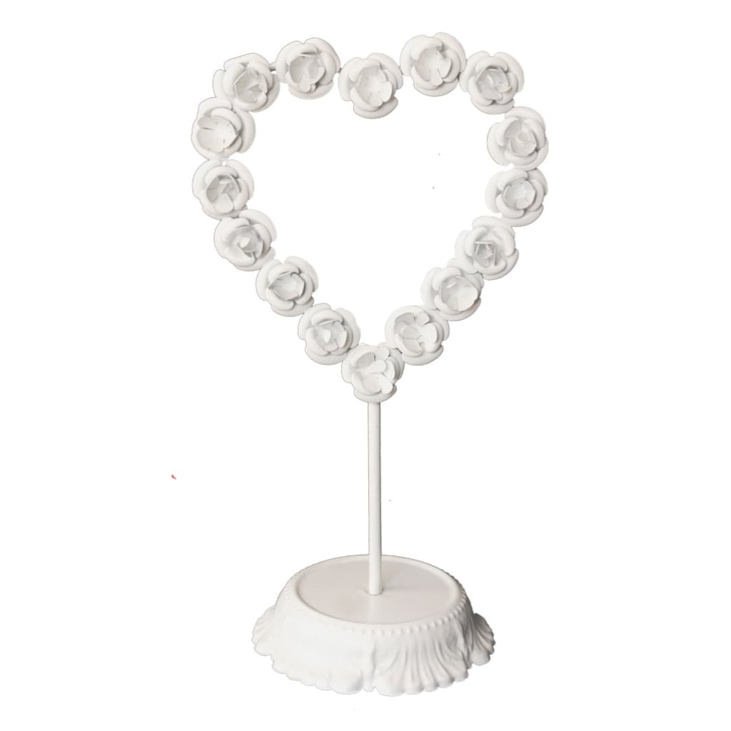 CORAZÓN METÁLICO BLANCO CON FLORES_1