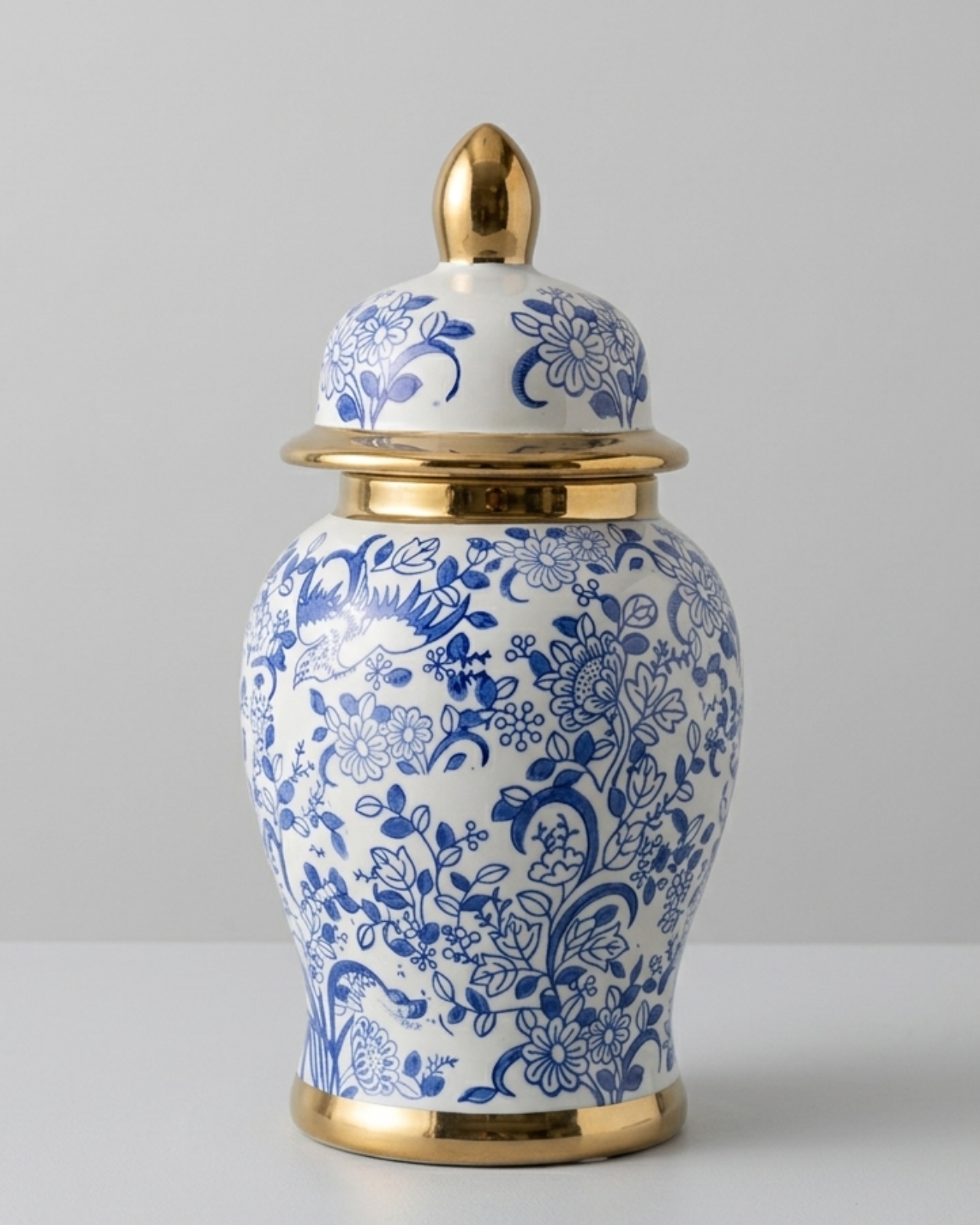 ANFORA AZUL DORADO M - MarkoRegalos