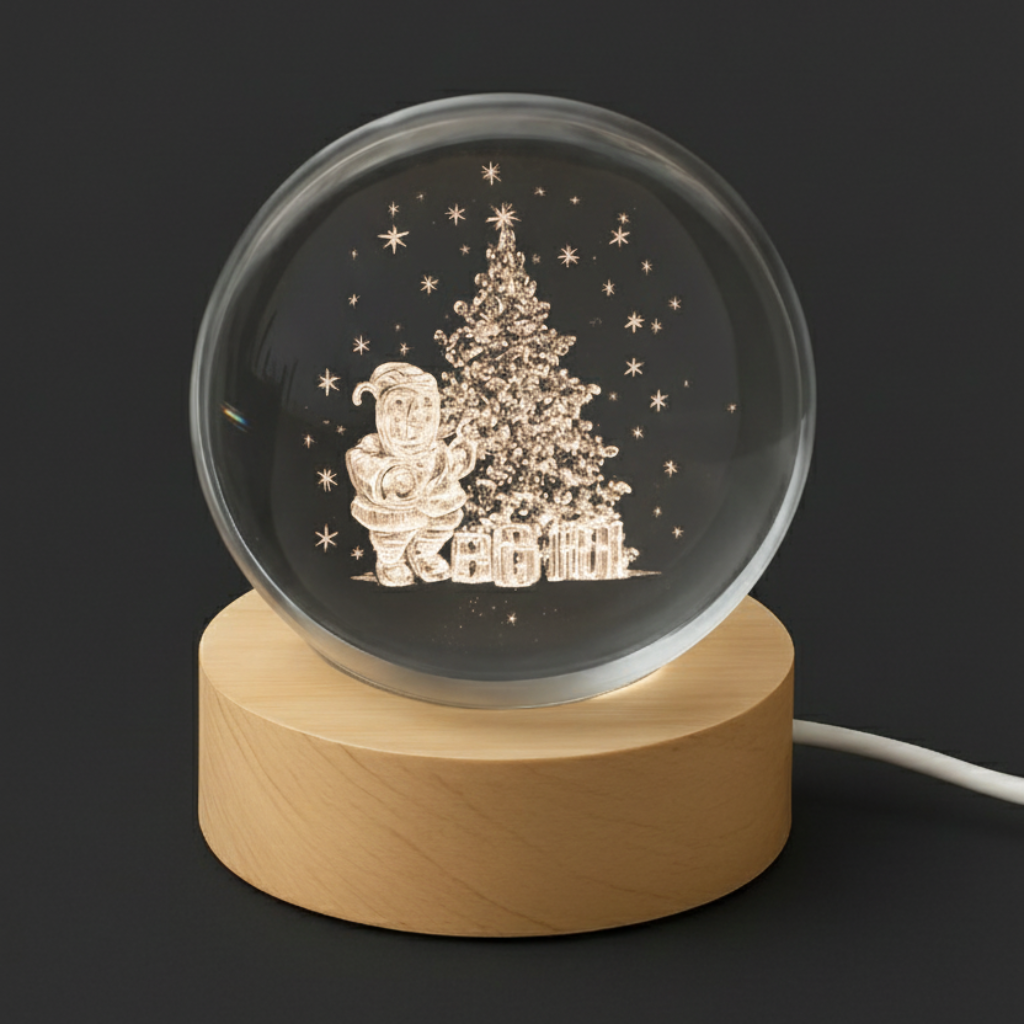BOLA SANTA C LUZ, 8 CM  - MarkoRegalos