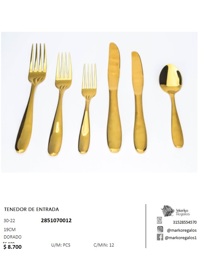 TENEDOR DE ENTRADA  - MarkoRegalos