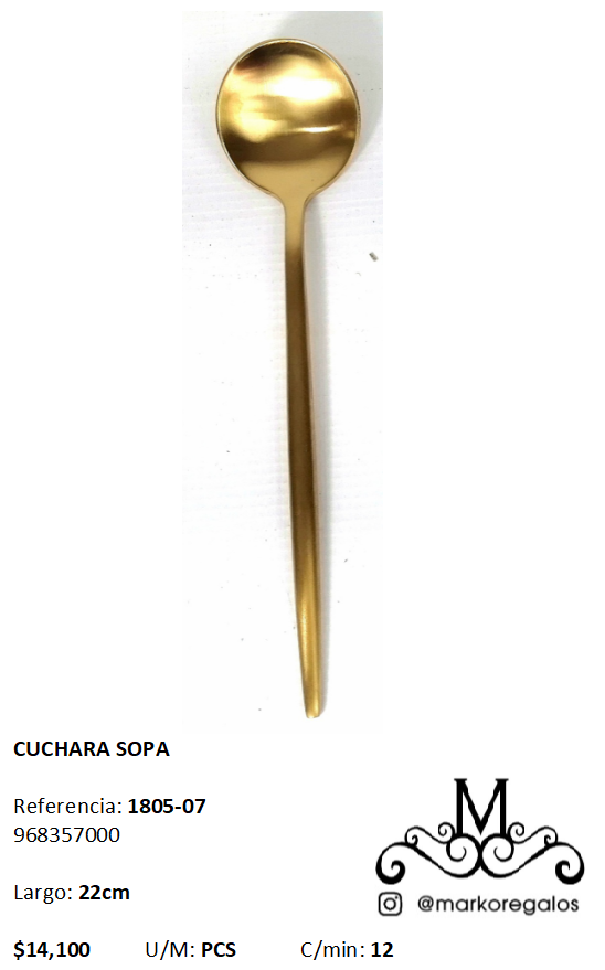 CUCHARA SOPA 1805-07 - MarkoRegalos