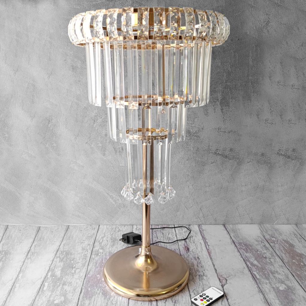 LAMPARA GLAM GOLD CON CONTROL REMOTO - MarkoRegalos