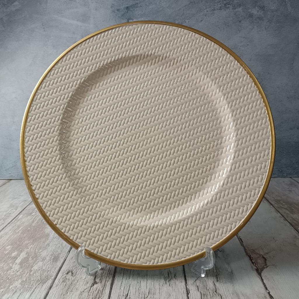 PLATO PVC, ROSADO MALVA, 32,5 CM  - MarkoRegalos