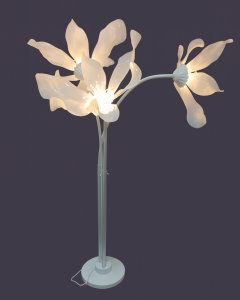 FLOR DECORATIVA MARGARITA 160CM↕89CM↔  METAL Y ACRILICO LUZ CALIDA_1