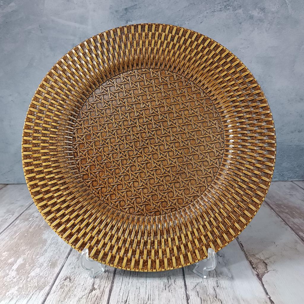 PLATO PVC, RATAN 33CM  - MarkoRegalos