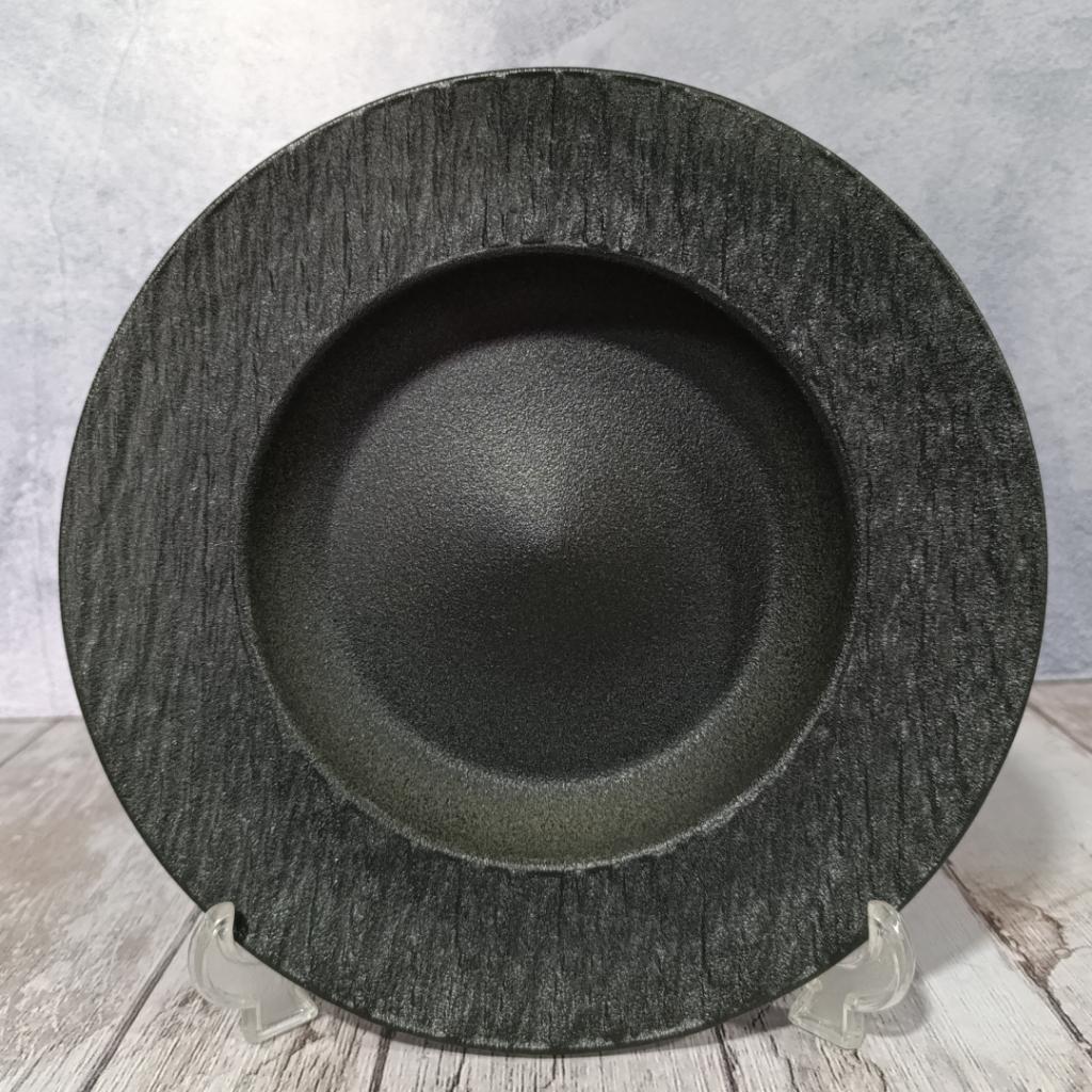 PLATO EN CERAMICA BLACK - MarkoRegalos