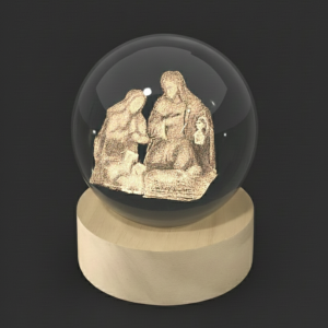 BOLA  NACIMIENTO C LUZ 8 CM _1