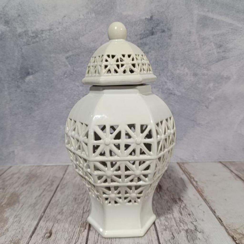 ANFORA CALINA MEDIANA 26CM↕17CM↔ PORCELANA - MarkoRegalos