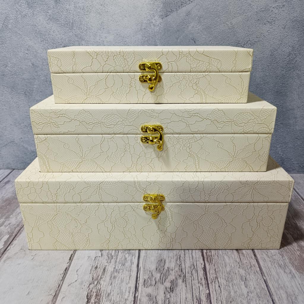 COFRES DECORATIVOS LUNA X 3 PCS  - MarkoRegalos