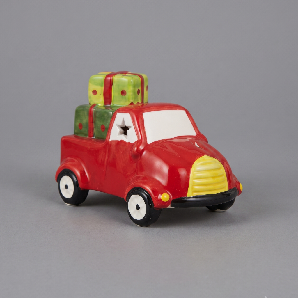 CARRO NAVIDEÑO HO-HO-HO C LUZ  - MarkoRegalos